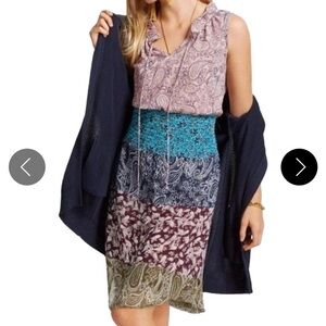 CAbi Bobo mixed paisley floral Dani dress size small